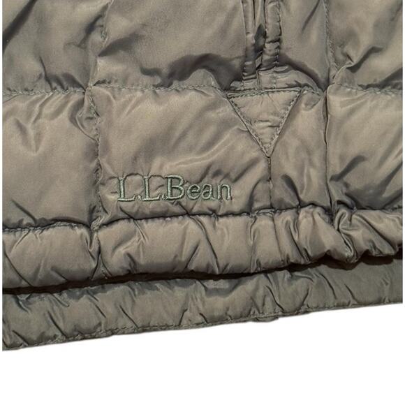 LL Bean Downtek Women L PET Hooded Puffer Jacket Blue Toggle GORPCORE Hiking - Picture 9 of 13
